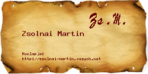Zsolnai Martin névjegykártya