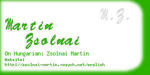 martin zsolnai business card